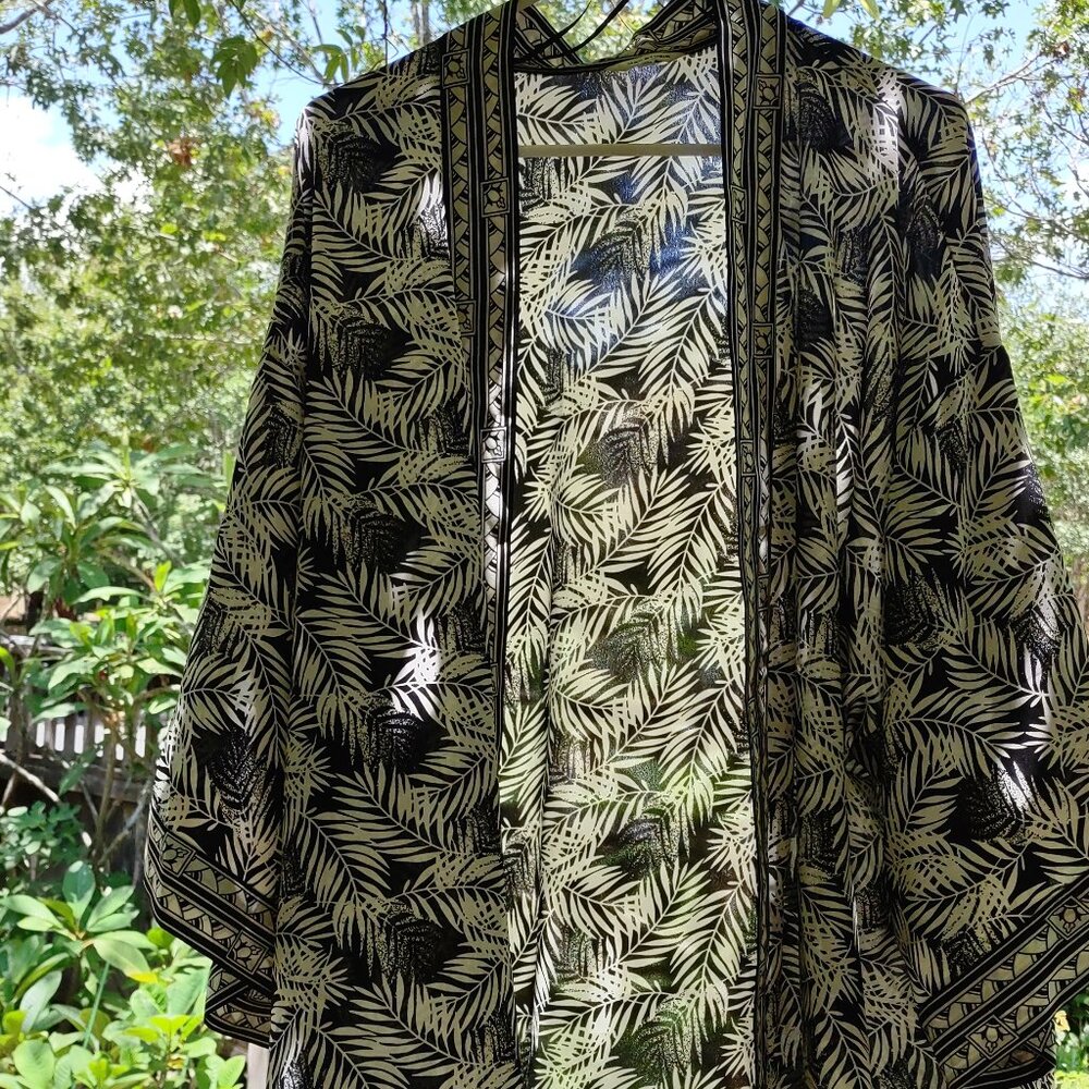 Max Studio open front kimono resort jacket 1X, NWT